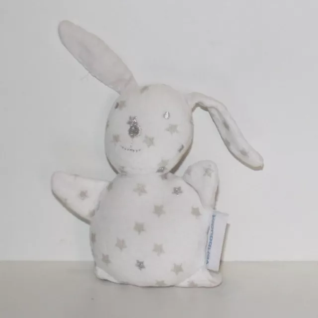 Doudou Lapin Vert Baudet - Petit modèle - Gris blanc