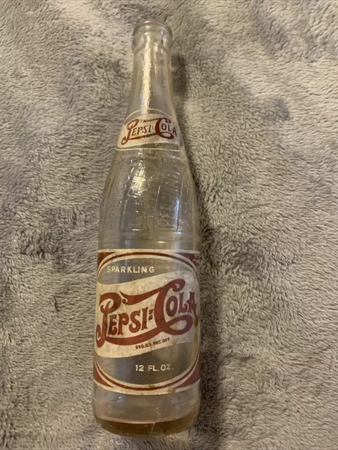 Vintage Pepsi:Cola Double Dot 12oz Soda Bottle Warrenton, VA. Virginia READ! 👀