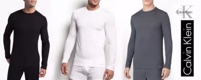 Calvin Klein Micro Modal Men's T-Shirt Crew Neck Long Sleeve Ck  U1139