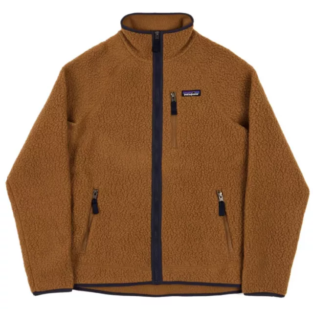 NEW PATAGONIA Retro Pile Fleece Jacket Bear Brown MENS S Small Full Zip Coat