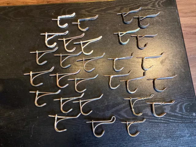 Mixed Lot Of 28 Vintage Screw In Twisted Wire Coat Hat Hooks