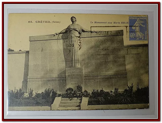 [1 Cpa]  Creteil Cimetiere Le Monument Aux Morts   94