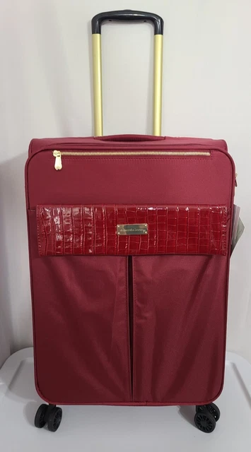 Samantha Brown Croco Detail 26" Spinner Luggage-Burgundy-NWT 2