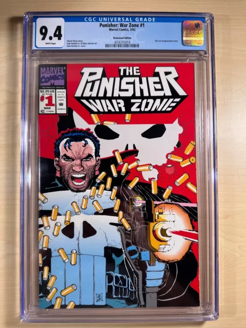 Cgc 9.4 Punisher War Zone #1 .. Scarce Newsstand Edition ..