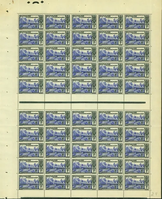 French Colony Inini 1939- MNH stamps.Yvert Nr.: 42. Sheet of 50. (EB) AR1-01217