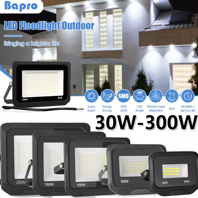 LED Flood Light 30W-300W Outdoor Floodlights Lamp 220V-240V Cool Warm White IP66