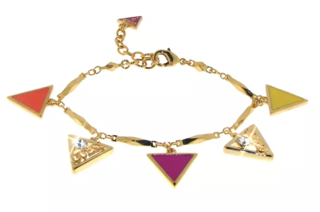 GUESS Bracciale/Collana Mano Braccialetto Triangolo Ciondolo Multi UBB71325