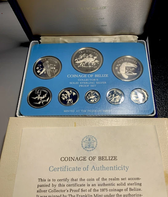 Belize 1975 Silver Proof Set / KmPS4 / Gorgeous Gem Proof Set