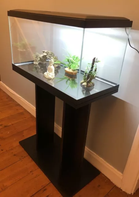 **BRAND NEW** Fish Tank Aquarium & Stand: Heater, Filter & More Included (BLACK)