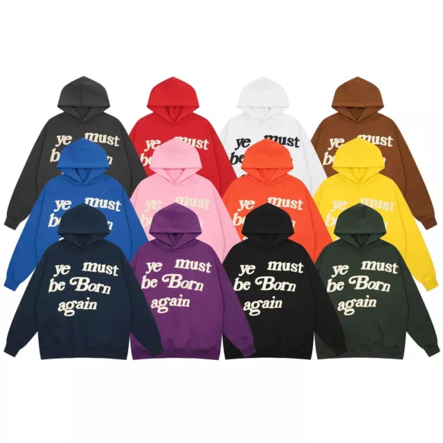 CPFM Ye Must Be Born Again Unisex Letter Foam Sweatshirt Streetwear Hoodies