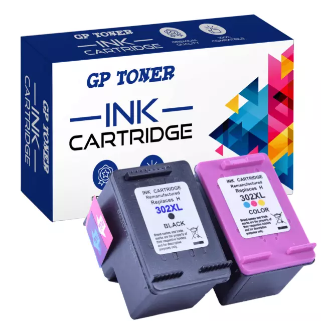 DRUCKER PATRONEN für HP 302XL OfficeJet 1110 3830 3831 3832 3833 3834 3835 4650