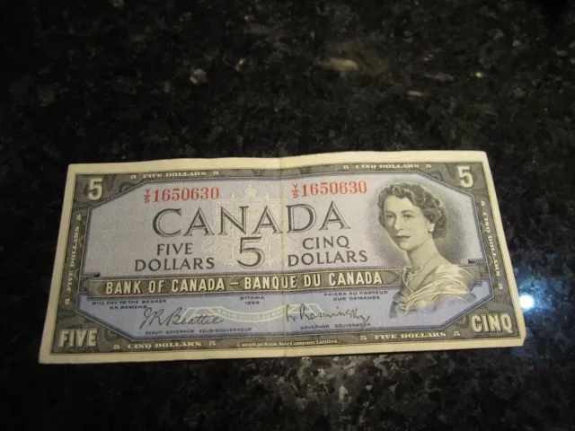 1954 - Canada $5 bill - Canadian five dollar note - YS1650630