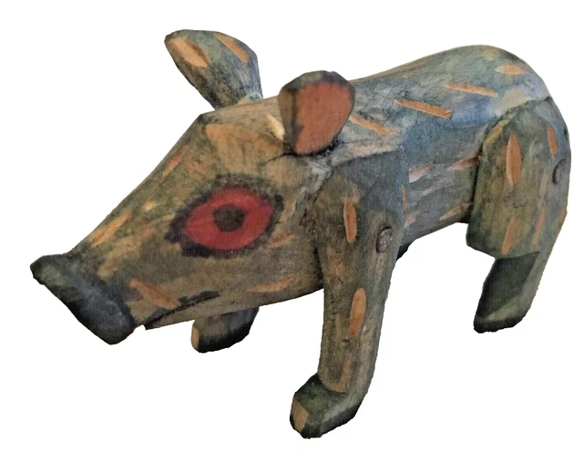 Vintage La Unión, Oaxaca, Mexico Woodcarving - Folk Art Boar