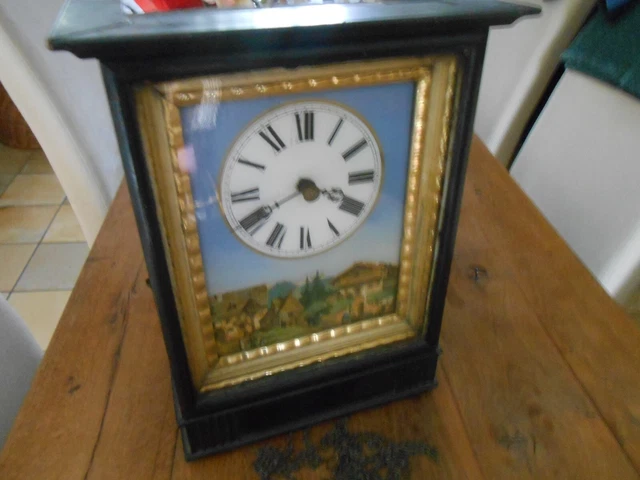 Horloge Ancienne Forêt-Noire Mécanique à Poids - Pendule Murale Bois, XIXe