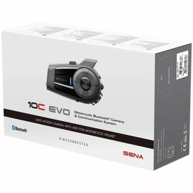 SENA 10C EVO Motorrad Headset mit 4K Kamera Video Foto Bluetooth Intercom