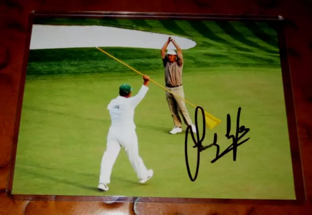 Sandy Lyle signed autographed photo PGA Pro Golfer 1988 Masters Augusta Champion