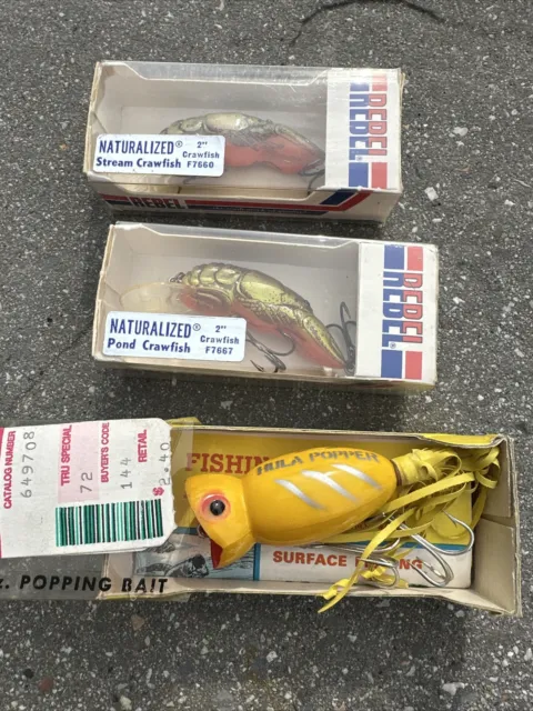 VINTAGE FISHING LURE! FRED ARBOGAST Hula Popper And 2 Others $0.01 -  PicClick