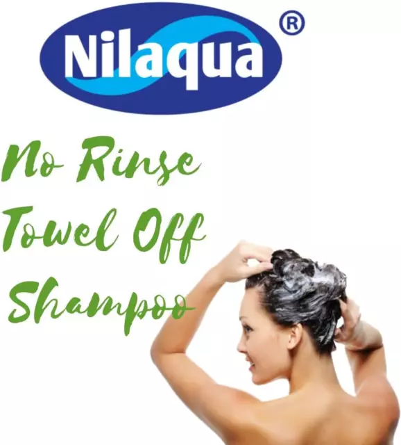 Nilaqua Asciugamano Shampoo Lavaggio Capelli Senza Acqua, Senza Richiesta 200 ml 2