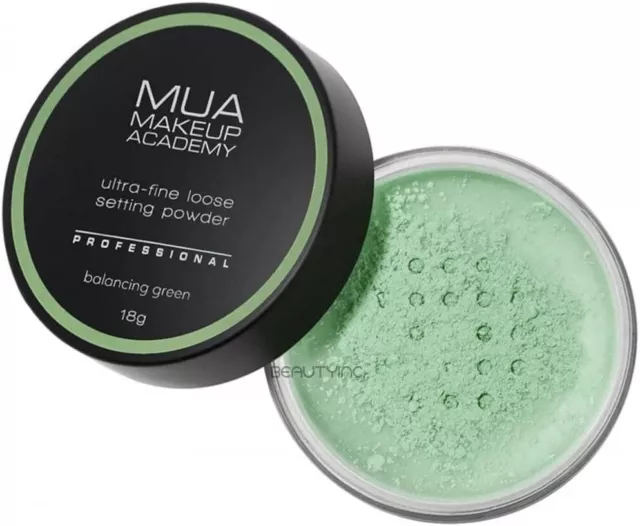 MUA Make Up Academy Profesional Suelto Polvo Equilibrio Cara Verde