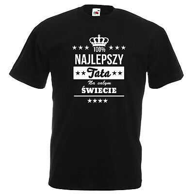 Najlepszy Tata  POLAND Koszulka smieszna Polish T-shirt Polska prezent dla taty