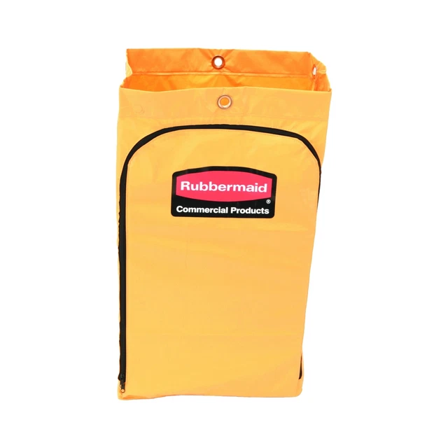 Rubbermaid Commercial 1966719 Zippered Vinyl Cleaning Cart Bag, 24gal, 17 1/4...