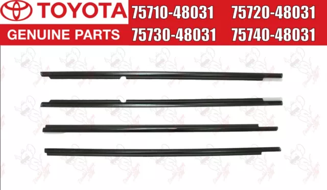 Toyota Lexus Genuine RX330 RX350 Door Window Belt Trim Molding Front & Rear Set