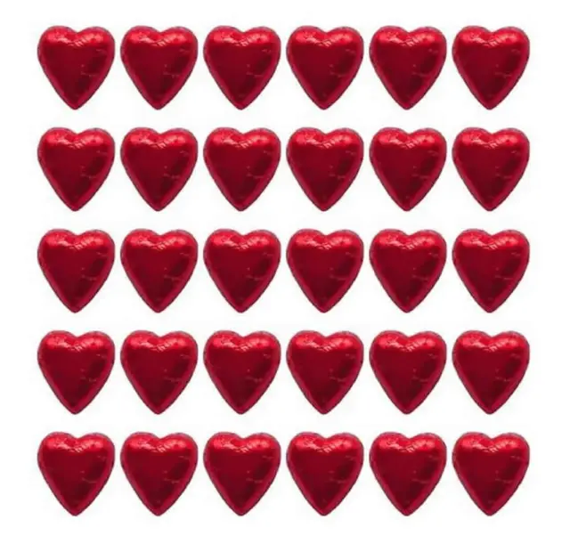 50 Chocolate Hearts Red-Made With Cadbury Milk Chocolate-Bulk Discount