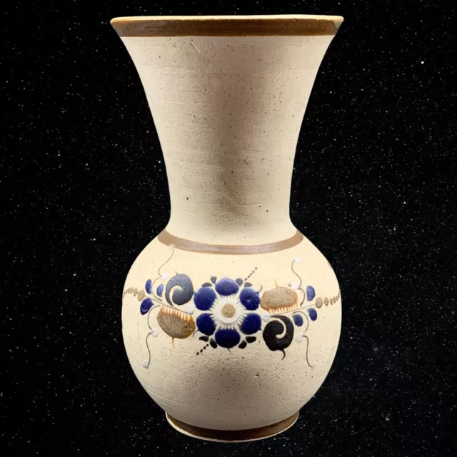 Vintage Mexican Folk Art Pottery Tonala Signed Gardiel Vase 6”T 3”W
