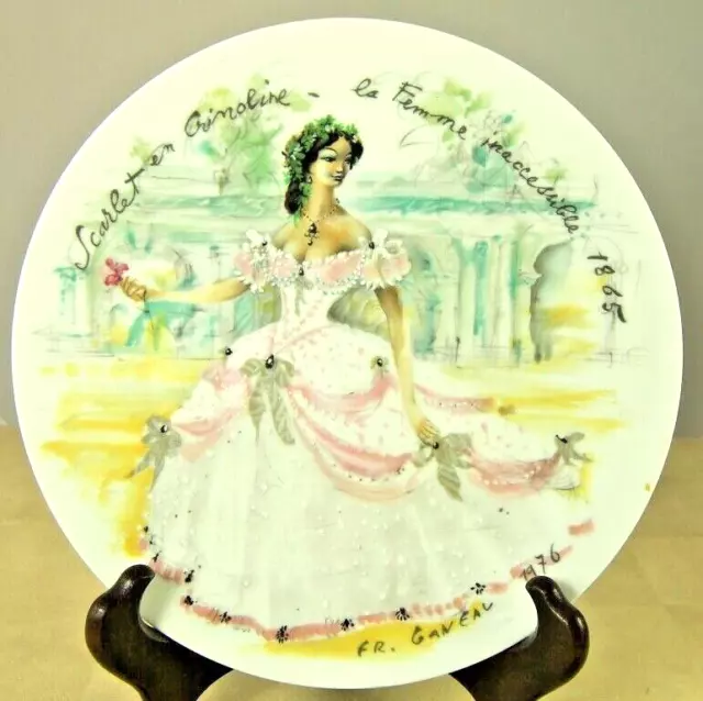 Limoges SCARLET O'HARA Collector Plate by FR GANEAU 1976 Gone with the Wind