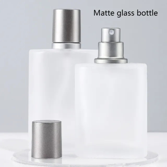 2pcs Empty Glass Perfume Bottle Prevent Leakage Matte Clear Refillable Glass SDS