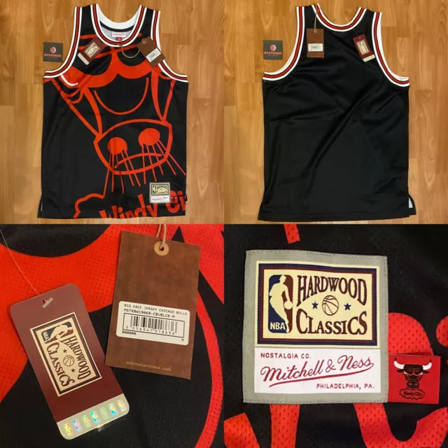 Official BNWT M Mitchell & Ness Chicago Bulls Big Face NBA Jersey Tank Top Vest