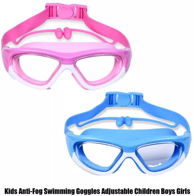 Kids Anti-Fog Swimming Goggles Pool Swim Adjustable Glasses Children Boys Girls