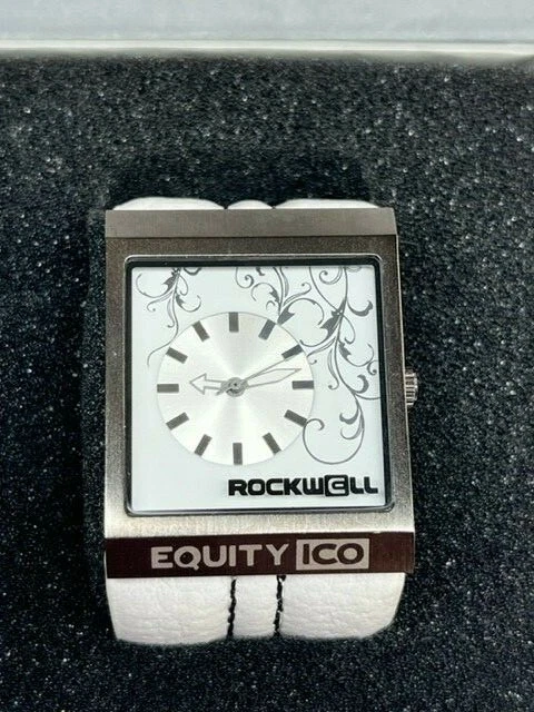 Ladies ROCKWELL Mercedes Black/White Tone Quartz Watch New Battery