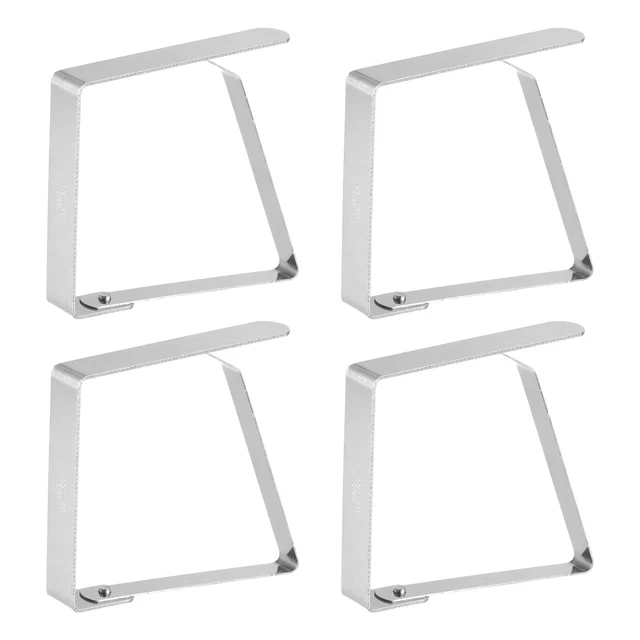 Tablecloth Clips 80mm x 70mm 430 Stainless Steel Table Cloth Holder Silver 6 Pcs