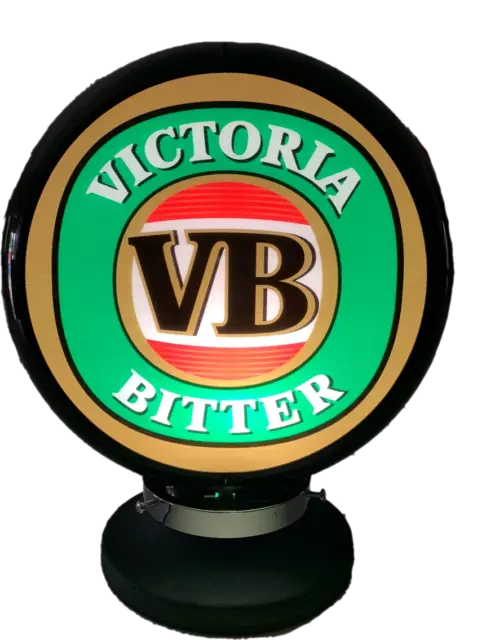 VB Victoria Bitter Beer Bar Lighting Garage Light Sign Illuminated Globe on Base