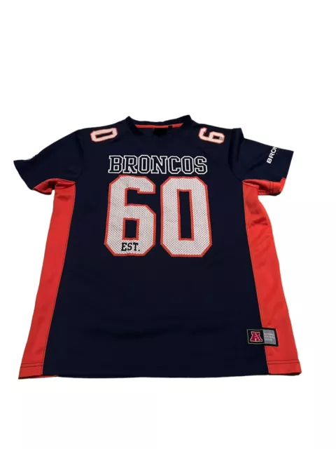 Denver Broncos NFL Jersey Shirt Size L Navy Blue Orange