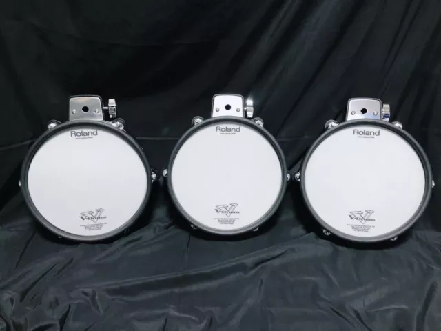 Roland PDX-100 V-Pad 10 inch Electric Drums Pad V-Drums Set of 3 Used Japan F/S