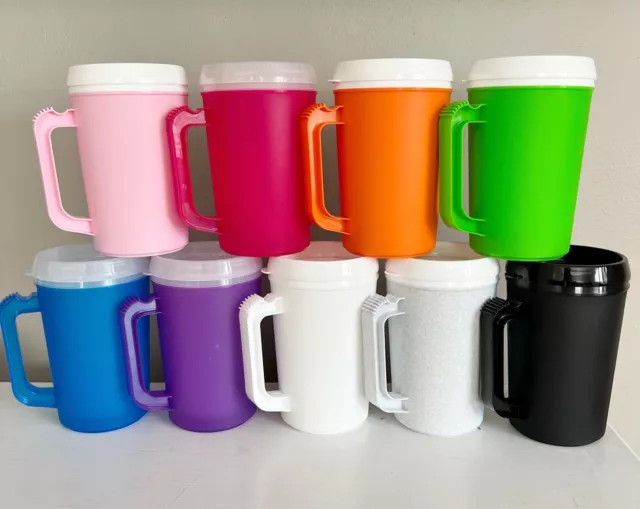 Mega Mugs- Retro Thermos Mugs- Hot or Cold Drinks 22oz 90s Mug Insulated, FUN!!!