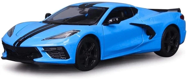 Miniature Chevrolet Corvette Stingray Bleue - Voiture De Collection Métal