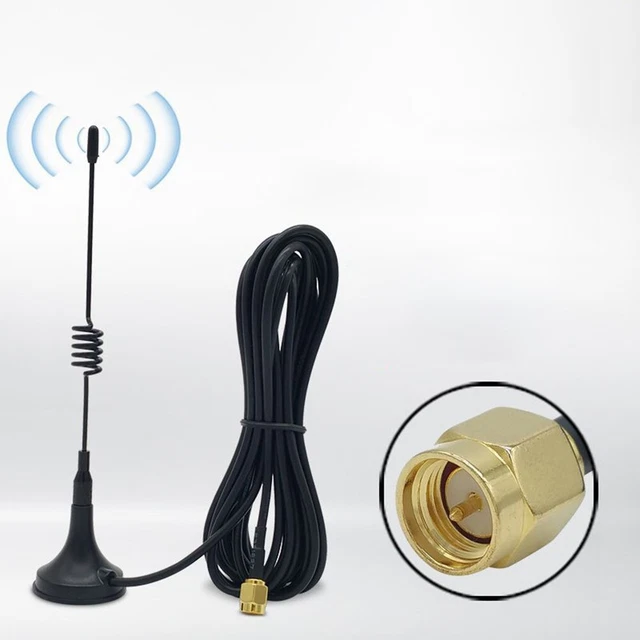 433MHZ Universal Magnetic Base Car AM FM Radio Signal Antenna Aerial SMA 300cm