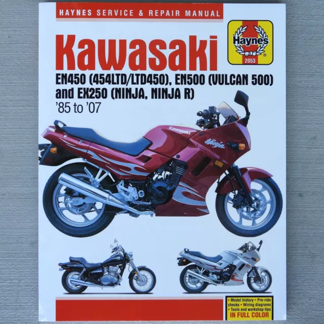 1985-2007 Kawasaki Ninja EX 250 Vulcan 500 HAYNES SERVICE & REPAIR MANUAL 2053