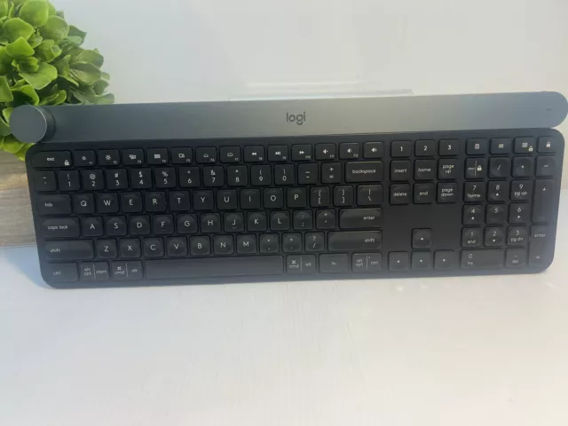 Teclado inalámbrico avanzado Logitech Craft con esfera de entrada creativa - gris oscuro