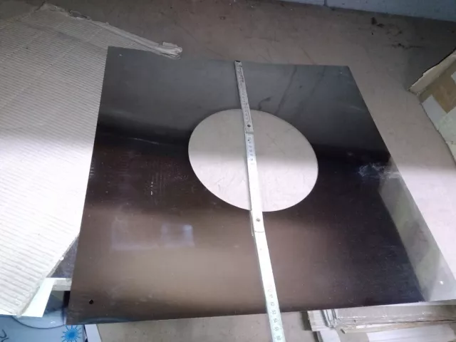 Targa Da Finitura Acciaio Inossidabile Diametro Del Buco 230 Lati 53cm Per 53cm