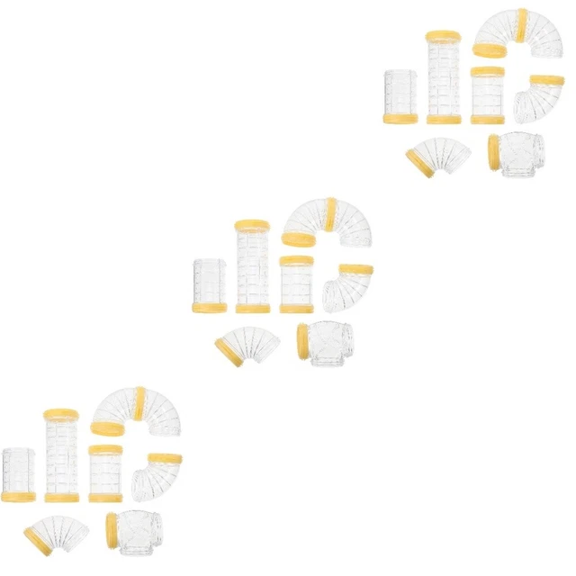 3 Sets Plastic Hamster Tube Hamster Pipe Squiz Toys DIY Tools Hamster Cage