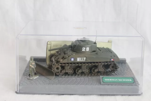 Verem (Solido) : char tank Sherman M4 dozer Milly, 2eme DB, guerre, WWII