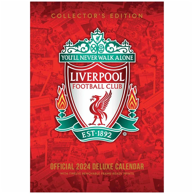 LIVERPOOL FC DELUXE Calendar 2024 Official Club Merchandise Gift Idea