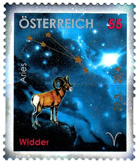 2570 postfrisch Österreich 2006 Sternzeichen Astrologie Tierkreis Widder Sterne
