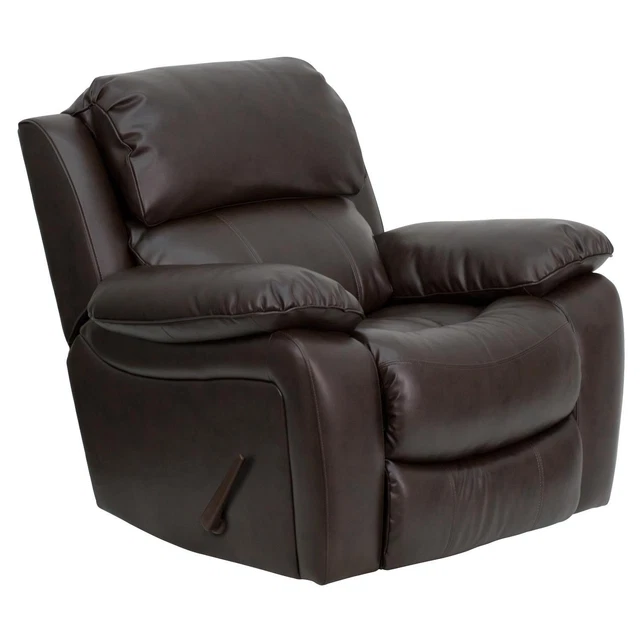 Flash Furniture Brown Leather Rocker Recliner