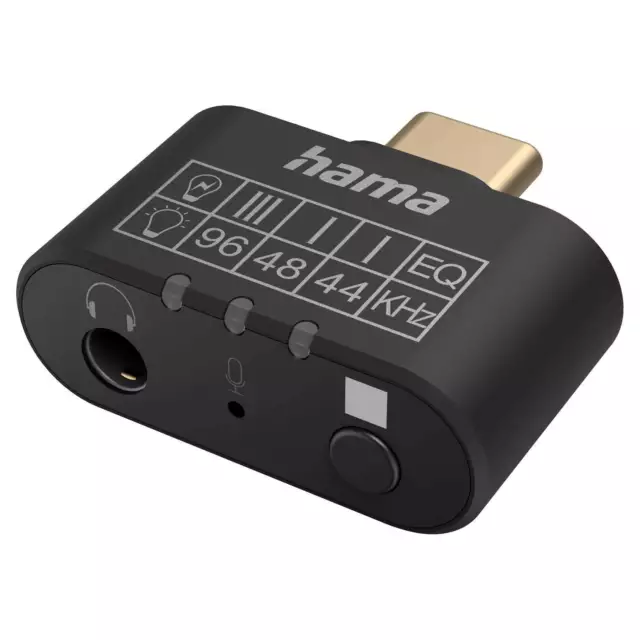 Hama Audio-Adapter USB-C zu 3,5mm Klinke AUX Mikrofon Equalizer EQ PC Notebook