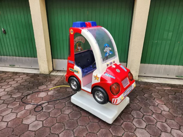 Polizei Kiddy Ride Fahrgeschäft Kinderkarussell Schaukelautomat Schaukelpferd